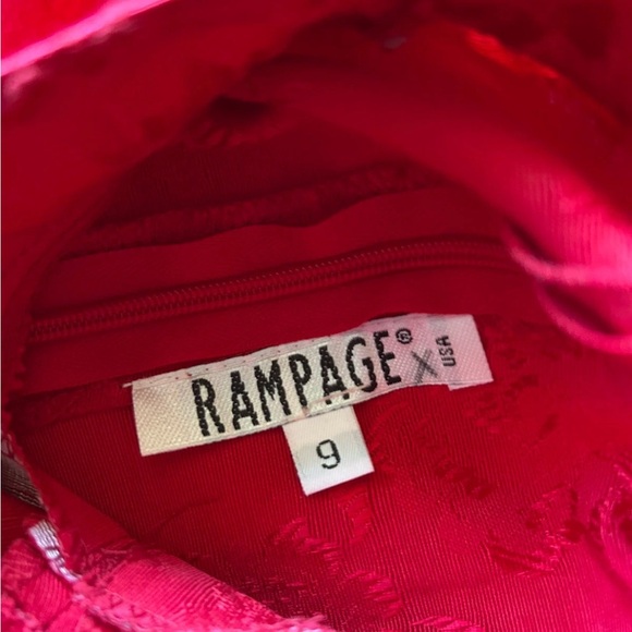 Vintage Y2K Rampage Cheongsam Dress 9 Red Floral Asian Grunge USA Qipao NWT - Picture 4 of 14